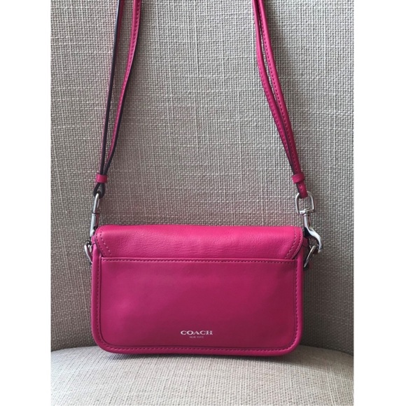 Pink Leather Crossbody Bag - Picture 3 of 6